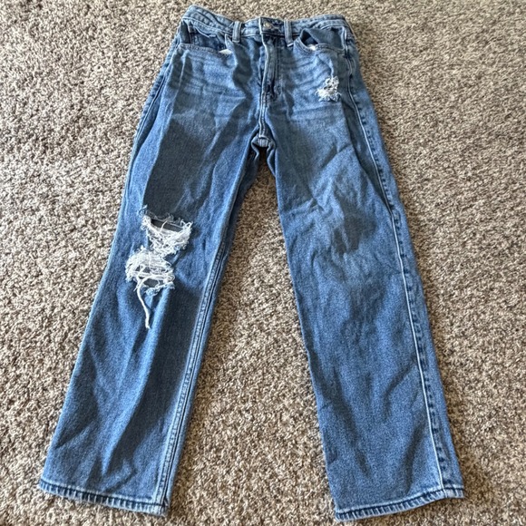 Hollister Denim - Hollister Ultra High-Rise Vintage Straight Distressed Jeans Blue Size 3S W26 L25